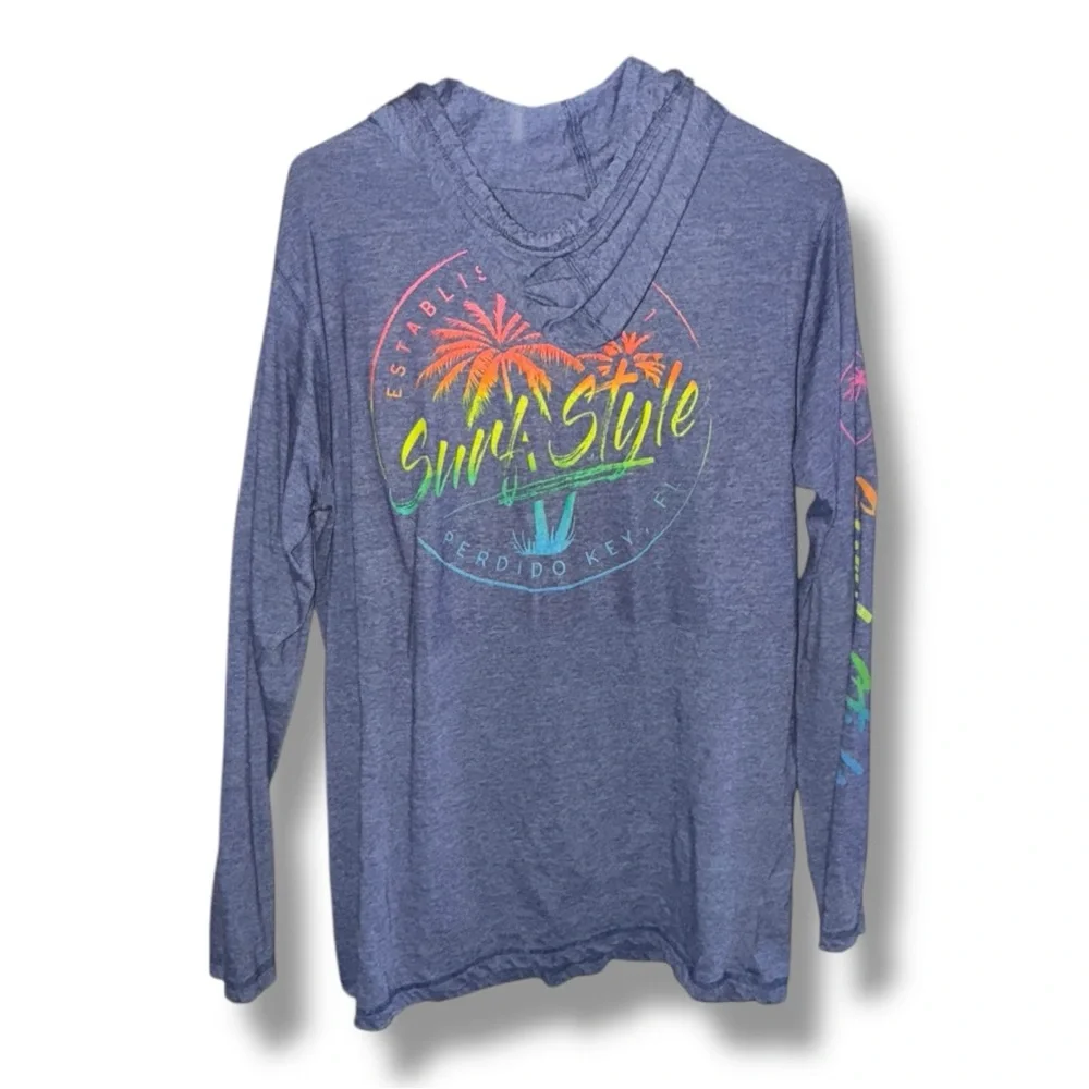 Surf Style Perdido Key Hoodie XL - Lightweight Graphic Beach Tee 🌴 - Picture 7 of 16